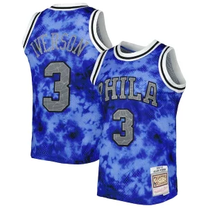 Allen Iverson Philadelphia 76ers 1996/97 Galaxy Swingman Jersey Royal Bold - Pour les joueurs de basketball amateurs - Adapté à tous les styles de jeu