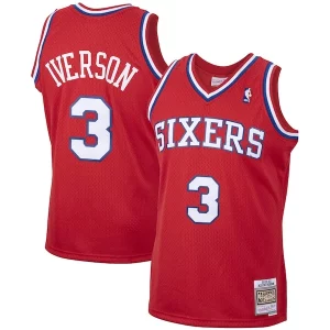 Allen Iverson Philadelphia Premium 76ers 2001/02 Hardwood Classics Swingman Jersey Red/White - Parfait pour le match jour - Montrez votre support avec style