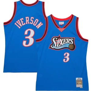 Allen Iverson Philadelphia 76ers Hardwood Classics 1997/98 Tropical Swingman Jersey Royal Premium - Pour les fans de la ligue - Un maillot authentique de la compétition