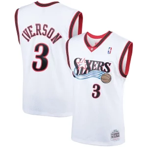 Allen Iverson Philadelphia Moderne 76ers Hardwood Classics Swingman Jersey White/Royal - Collectionner ce maillot rare - Augmentez la valeur de votre collection