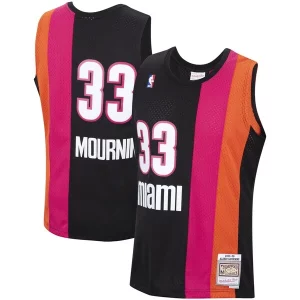 Alonzo Mourning Miami Heat 2005/2006 Hardwood Classics Swingman Exceptionnel Jersey Black - Maillot de championnat - Revivez les victoires glorieuses