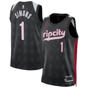 Anfernee Simons Portland Trail Blazers Nike Unisex 2024/25 Swingman Player Élégant Jersey City Edition Black - Livraison gratuite - Économisez sur les frais d'expédition