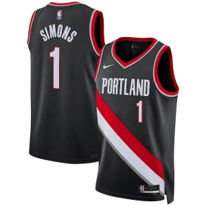 Anfernee Simons Portland Trail Blazers Commémoratif Nike Unisex Swingman Jersey Association Edition Black - Style contemporain - Restez à la mode avec ce maillot