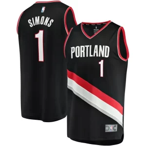Anfernee Simons Portland Trail Moderne Blazers Youth Fast Break Player Jersey Icon Edition Black - Parfait pour le match jour - Montrez votre support avec style