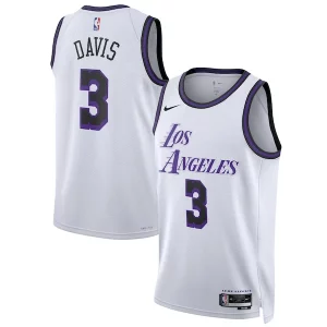 Anthony Davis Los Angeles Lakers Nike Unisex 2022/23 Swingman Jersey City Prime Edition White - Idéal pour les soirées de sport - Montrez votre style