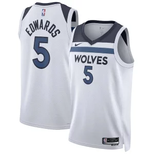 Anthony Edwards Minnesota Notable Timberwolves Nike Unisex Swingman Jersey Association Edition White - Style contemporain - Restez à la mode avec ce maillot