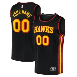 Atlanta Hawks Youth Custom Fast Break Classique Replica Jersey Black Statement Edition - Pour les amateurs de basketball passionnés - Livraison rapide