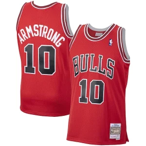 B. J. Armstrong Chicago Unique Bulls 2001/02 Hardwood Classics Swingman Jersey Red - Pour les fans de la ligue - Un maillot authentique de la compétition