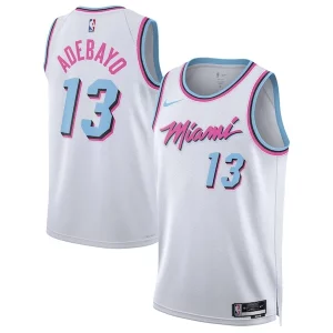 Bam Incontournable Adebayo Miami Heat Nike Unisex 2024/25 Swingman Player Jersey City Edition White - Vêtement de fan emblématique - Montrez votre amour pour l'équipe