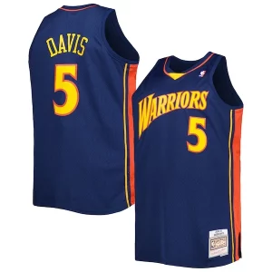 Baron Haut de gamme Davis Golden State Warriors Big & Tall Hardwood Classics 2006/07 Swingman Jersey Navy - Vêtement de fan emblématique - Montrez votre amour pour l'équipe
