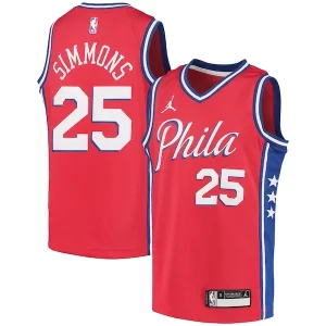Ben Distingué Simmons Philadelphia 76ers Jordan Brand Youth 2020/21 Swingman Player Jersey Statement Edition Red - Maillot de collection - Un bijou pour les amateurs