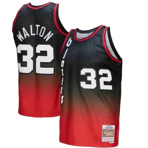 Bill Walton Portland Trail Blazers 1976/77 Hardwood Classics Fadeaway Swingman Player Jersey Moderne Red/Black - Maillot de collection - Un bijou pour les amateurs