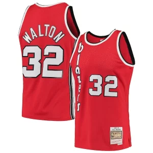 Bill Walton Portland Trail Blazers Bold 1976/77 Hardwood Classics Swingman Jersey Red - Pour les fans de la ligue - Un maillot authentique de la compétition