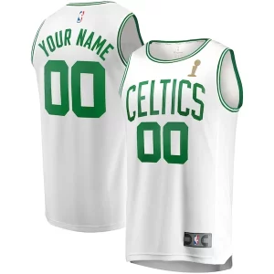 Boston Celtics 2024 NBA Dashing Finals Champions Custom Fast Break Jersey White Association Edition - Design innovant - Écarte-vous du commun des mortels