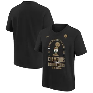 Boston Celtics Nike Youth 18 Time NBA Finals Champions Locker Room T Prime Shirt Black - Maillot de qualité supérieure - Durable et résistant