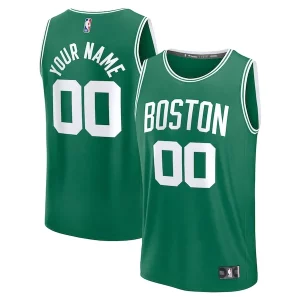 Boston Captivant Celtics Fast Break Custom Jersey Icon Edition Kelly Green/White/Black - Dernières unités - Ne manquez pas cette opportunité