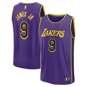 Bronny James Los Unique Angeles Lakers Fast Break Replica Player Jersey Statement Edition Purple - Vêtement de fan emblématique - Montrez votre amour pour l'équipe