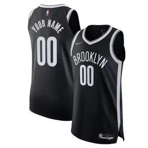 Brooklyn Nets Nike 2021/22 Magnifique Diamond Authentic Custom Jersey Icon Edition Black - Parfait pour le match jour - Montrez votre support avec style
