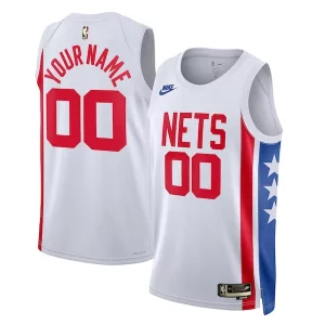 Brooklyn Nets Nike Unisex Élégant 2022/23 Custom Swingman Jersey Classic Edition White - Idéal pour les soirées de sport - Montrez votre style
