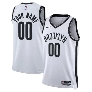 Brooklyn Nets Uniques Nike Unisex Swingman Custom Jersey White Association Edition - Idéal pour les collectionneurs - Qualité premium garantie