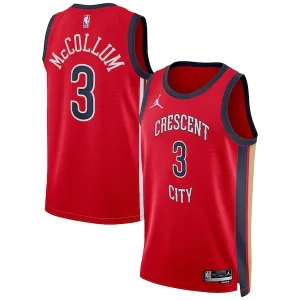 CJ Stylish McCollum New Orleans Pelicans Jordan Brand Unisex Swingman Jersey Statement Edition Red - Pour les matchs d'athlétisme - Restez frais et confortable
