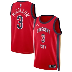 CJ McCollum New Orleans Pelicans Jordan Brand Unisex Luxueux Swingman Jersey Statement Edition Red - Fait à la main - Un produit unique et de qualité