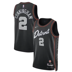 Cade Cunningham Bold Detroit Pistons Nike Unisex 2023/24 Swingman Jersey Black City Edition - Parfait pour le match jour - Montrez votre support avec style