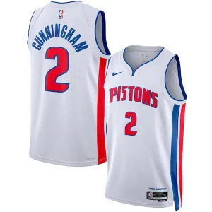 Cade Cunningham Detroit Pistons Nike Unisex Swingman Jersey Tendance Association Edition White/Blue - Maillot de qualité supérieure - Durable et résistant