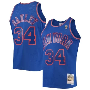 Charles Oakley New Vibrant York Knicks 1996/97 Hardwood Classics Swingman Jersey Blue - Fait à la main - Un produit unique et de qualité