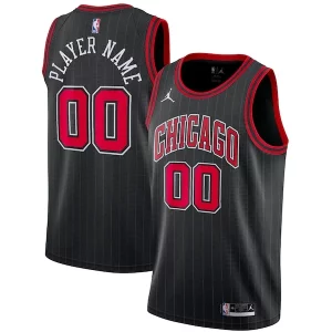 Chicago Bulls Jordan Brand Swingman Custom Jersey Statement Edition Charming Black - Idéal pour les soirées de sport - Montrez votre style