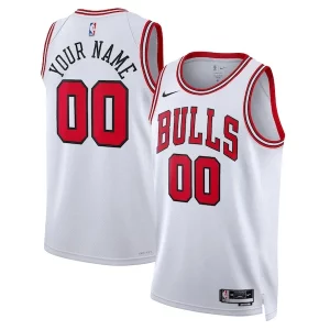 Chicago Bulls Nike Unisex Swingman Custom Jersey White Association Edition Magnifique - Idéal pour les collectionneurs - Qualité premium garantie