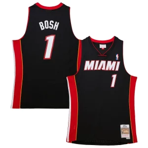 Chris Bosh Miami Heat Hardwood Classics Swingman Jersey Black Élégant - Maillot de championnat - Revivez les victoires glorieuses