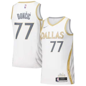 Dallas Mavericks Nike Refiné Swingman Player Jersey City Edition White - Maillot de qualité supérieure - Durable et résistant