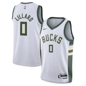 Damian Sophistiqué Lillard Milwaukee Bucks Nike Youth Swingman Jersey Association Edition White - Parfait pour le match jour - Montrez votre support avec style