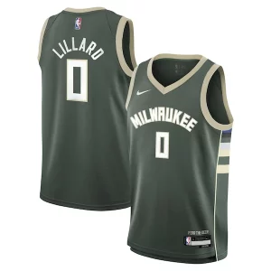 Damian Captivant Lillard Milwaukee Bucks Nike Youth Swingman Jersey Icon Edition Hunter Green - Stock limité - Commandez vite votre maillot exclusif