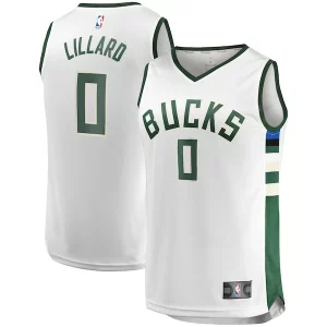 Damian Lillard Milwaukee Bucks Youth Fast Break Collectible Player Jersey Association Edition White - Offre d'achat groupé - Achetez avec vos amis et économisez