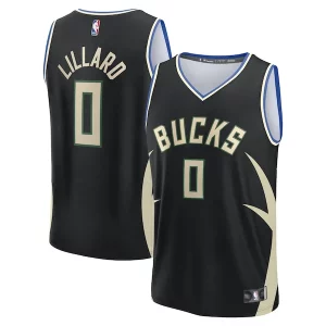 Damian Lillard Milwaukee Bucks Youth Fast Break Replica Player Jersey Statement Edition Black Notable - Livraison gratuite - Économisez sur les frais d'expédition