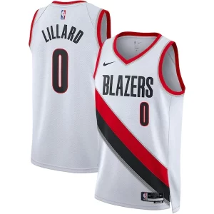 Damian Lillard Portland Trail Blazers Nike Unisex Commémoratif Swingman Jersey Association Edition White/Black - Événement exclusif - Soyez l'un des premiers à avoir ce maillot
