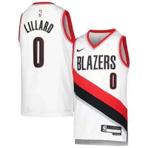 Damian Lillard Portland Trail Blazers Nike Youth Swingman Exceptionnel Jersey Association Edition White - Livraison gratuite - Économisez sur les frais d'expédition