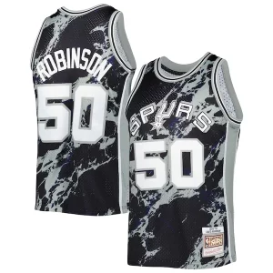 David Robinson San Antonio Luxueux Spurs 1998/99 Hardwood Classics Marble Swingman Jersey Black - Collectionner ce maillot rare - Augmentez la valeur de votre collection