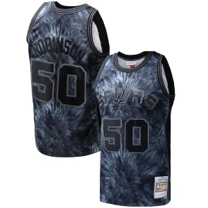 David Robinson San Antonio Spurs Stylish Hardwood Classics 1998/99 Tie Dye Swingman Jersey Black - Pour les fans de la ligue - Un maillot authentique de la compétition