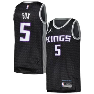 De'Aaron Fox Sacramento Kings Jordan Brand Superbe Swingman Player Jersey Statement Edition Black - Confort et style combinés - Pour un look exceptionnel