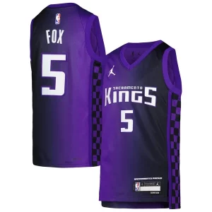 De'Aaron Fox Sacramento Kings Jordan Brand Youth Gracieux Swingman Jersey Statement Edition Purple - Pour les fans de la ligue - Un maillot authentique de la compétition