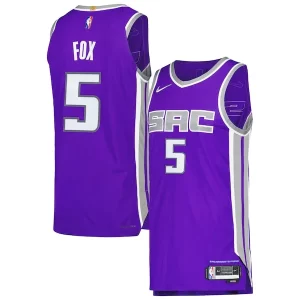 De'Aaron Fox Sacramento Kings Nike Authentic Player Dashing Jersey Icon Edition Purple - Édition limitée - Uniques dans leur genre