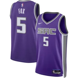 De'Aaron Fox Sacramento Kings Nike Unisex Swingman Jersey Luxueux Icon Edition Purple - Fait à la main - Un produit unique et de qualité
