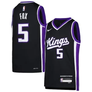 De'Aaron Fox Sacramento Kings Nike Confortable Youth Swingman Jersey Icon Edition Purple - Édition commemorative - Souvenez-vous des moments inoubliables