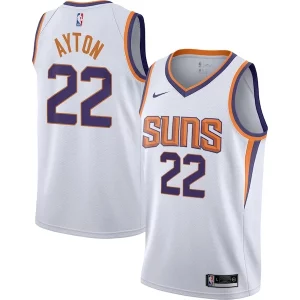 Deandre Ayton Phoenix Suns Nike Youth Swingman Jersey Incontournable Association Edition White/Purple - Style contemporain - Restez à la mode avec ce maillot