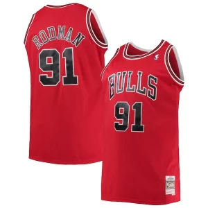 Dennis Rodman Chicago Bulls 1997/98 Big & Tall Hardwood Classics Swingman Jersey Red Gracieux - Collectionner ce maillot rare - Augmentez la valeur de votre collection