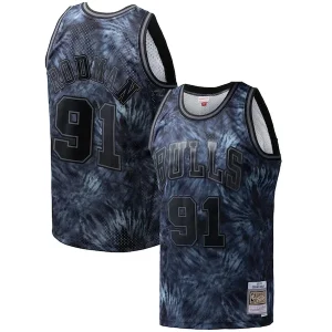 Dennis Rodman Chicago Bulls Hardwood Classics Uniques 1995/96 Tie Dye Swingman Jersey Black - Confort et style combinés - Pour un look exceptionnel