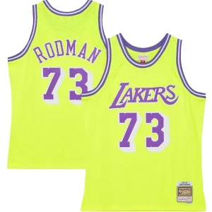 Dennis Rodman Los Angeles Lakers Hardwood Classics 1998/99 Tropical Swingman Jersey Neon Yellow Dashing - Giftez-le à un fan dévoué - Livraison en temps pour les fêtes